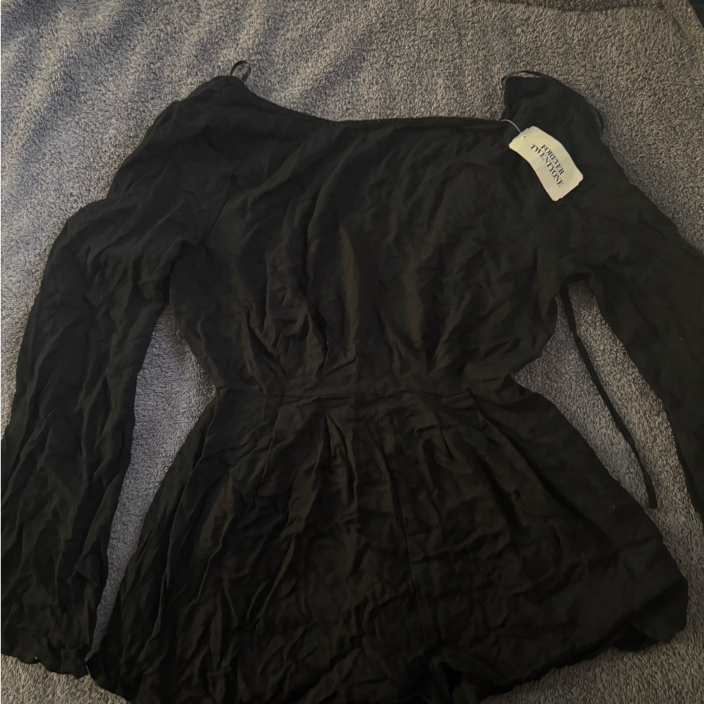 Forever 21 Black Long Sleeve Romper